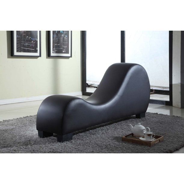 Photo 1 of *previously opened* 
US Pride Furniture Faux Leather Yoga Stretch Relaxation Chaise, 29 inches high x 14 inches wide x 67 inches long
