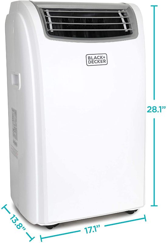 Photo 1 of BLACK+DECKER 8,000 BTU DOE (14,000 BTU ASHRAE) Portable Air Conditioner with Remote Control, White