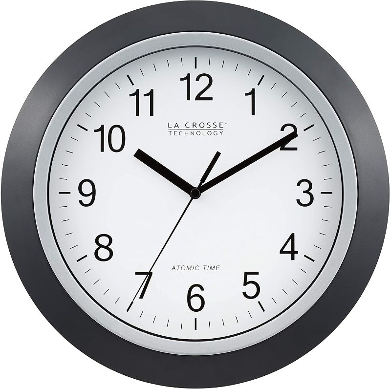 Photo 1 of La Crosse Technology WT-3129B 12 Inch Atomic Analog Wall Clock, Black
