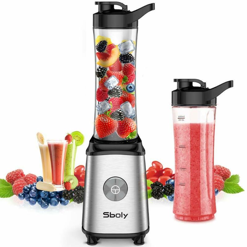 Photo 1 of Compact Small Personal Blender Single Serve with 20 oz Tritan BPA-Free Cup Sboly
