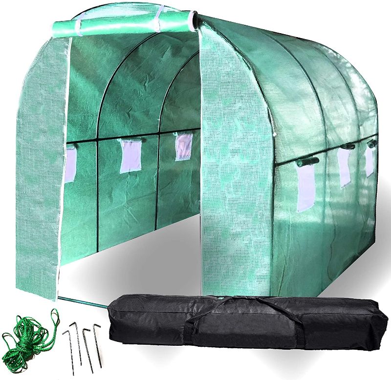 Photo 1 of *USED*
BACKYARD EXPRESSIONS Patio · Home · Garden 911219 Greenhouse Walk in Tunnel Tent |10’x7’x7’ Portable Hot House for Plants, Flowers, Herbs | Bonus Carry Bag for Transporting/Storage
