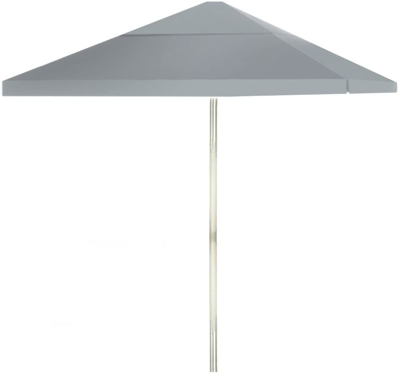 Photo 1 of *USED*
Best of Times 1020W1318 Solid Grey Durable 8 ft Square Market Umbrella, Water Resistant, UV Protected, Interchangeable Fabric Cover, One Size
