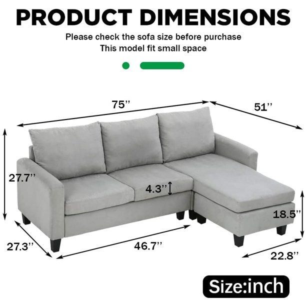 Photo 1 of *BOX 1 of 2, NOT complete*
Sofa Sectional Sofa for Living Room Modern Sofa Futon Sofa Couches and Sofas Furniture Set Sofa Set Fabric Sofa Corner Sofa
