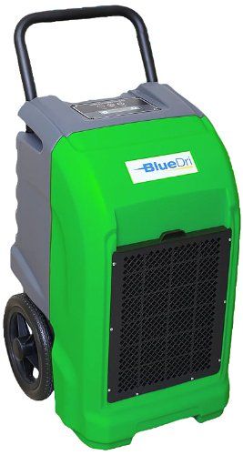 Photo 1 of BlueDri BD-76P Commercial Dehumidifier for Home, Basements, Garages, and Job Sites. Industrial Water Damage Equipment - Pack of 1, Green
