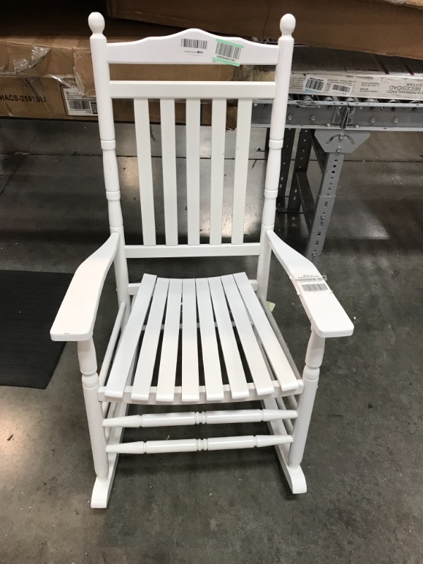 Photo 2 of *SEE notes*
*NOT EXACT stock picture, use for reference* 
Wooden Rocking Chair, Porch Rocker, White, Outdoor Traditional Indoor