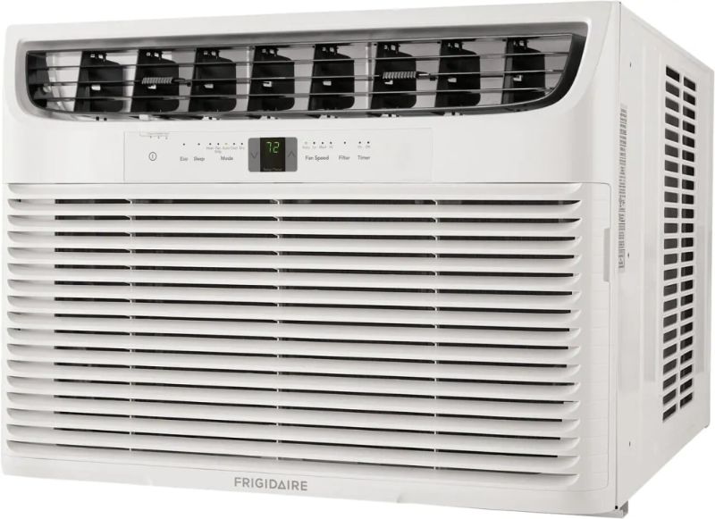 Photo 1 of *unable to test due to plug*
*SEE last picture for damage*
Frigidaire 18,500 BTU Window-Mounted Room Air Conditioner in White with Heat and Remote