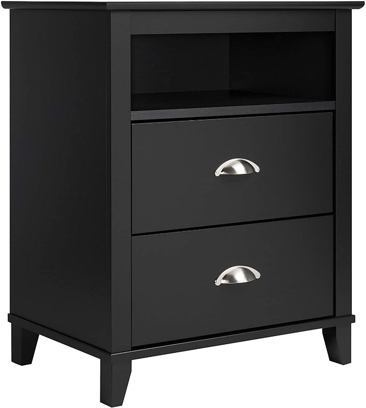 Photo 1 of *USED*
*SEE last picture for damage*
Prepac Yaletown 2-Drawer Tall Nightstand, Black, 23" W x 28" H x 16" D