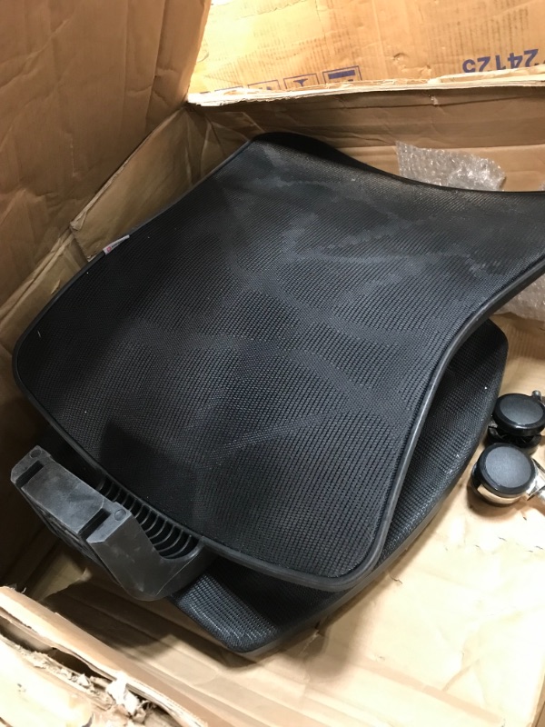 Photo 2 of *USED*
*MISSING hardware and manual* 
SIHOO Ergonomic Adjustable Office Chair with 3D Arm Rests and Lumbar Support - High Back with Breathable Mesh - Mesh Seat Cushion - Adjustable Head & Reclines(Black)
