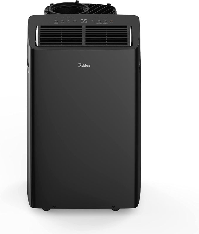 Photo 1 of *front fan is not straight, SEE last picture*
Midea Duo 12,000 BTU(10,000 BTU SACC)Ultra Quiet Smart HE Inverter Portable Air Conditioner, Dehumidifier, and Fan-Cools upto 450 sq.ft, Works with Alexa/Google Assistant Includes Remote Control, Black
