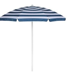 Photo 1 of *NOT EXACT stock picture, use for reference* 
Blue and White Beach Umbrella