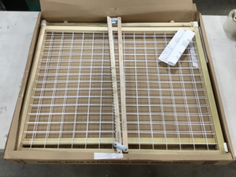 Photo 1 of North States Extra-Wide Wire Mesh Adjustable Wood Baby/Child & Pet Gate | 4615