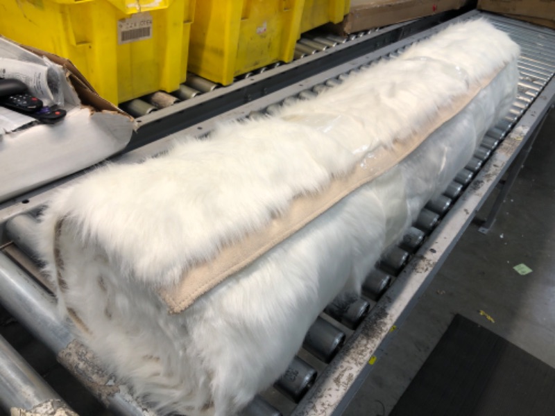 Photo 2 of Cloud Faux Sheepskin Plush Shag Ivory 8 ft. x 10 ft. Area Rug
