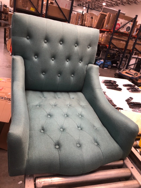 Photo 2 of Christopher Knight Home Toddman High-Back Fabric Club Chair, Dark Teal
