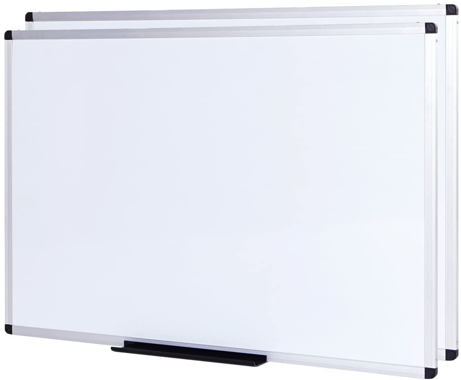 Photo 1 of VIZ-PRO Magnetic Dry Erase Board, 72 X 40 Inches,2 Pack, Silver Aluminium Frame
