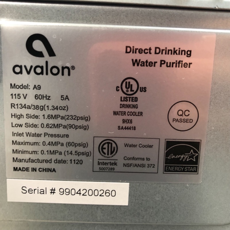 Photo 4 of Avalon A9 Electric Touch Countertop Bottleless Cooler Water Dispenser-3 Temperatures
