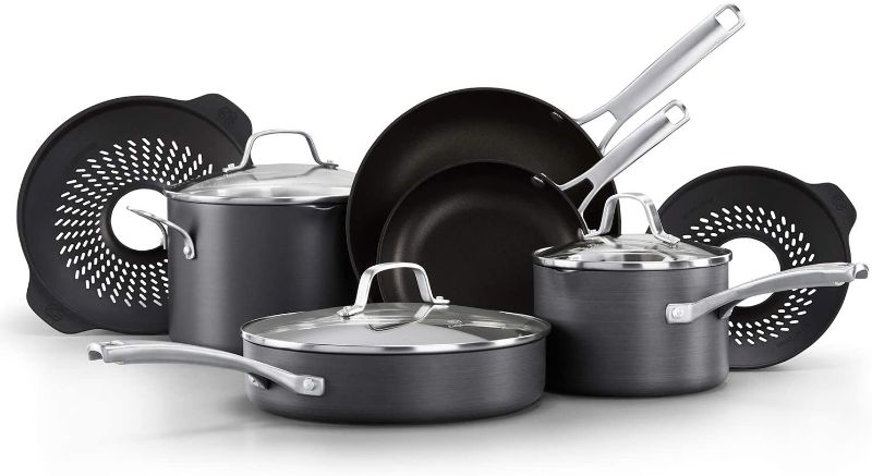 Photo 1 of Calphalon Classic Pots and Pans Set, 10 Piece Cookware Set with No Boil-Over Inserts, Nonstick
