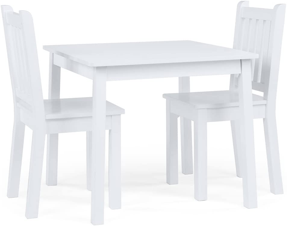 Photo 1 of Humble Crew, White Kids Wood Square Table and 2 Chairs Set
(Parts Only)