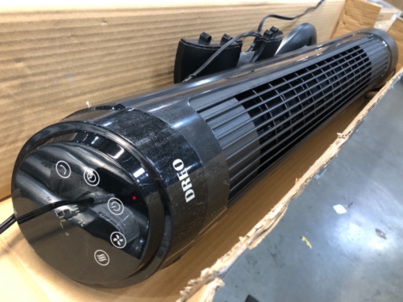 Photo 1 of Tower Fan, Dreo 90° Oscillating Fans with Remote, Quiet Cooling,12 Modes, 12H Timer, Space-Saving, LED Display with Touch Control, 40” Portable Floor Bladeless Fan for Bedroom Living Rooms Office
