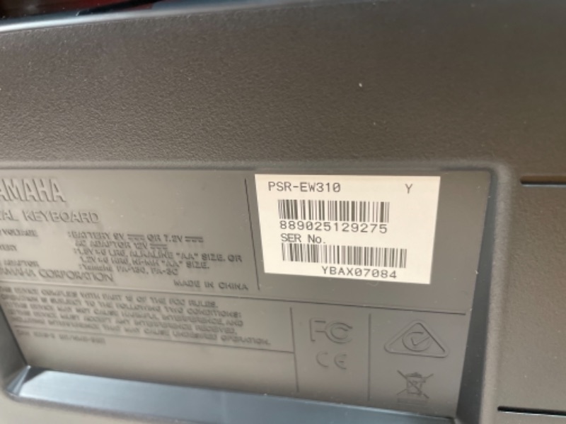 Photo 1 of YAMAHA PSREW310 76 KEY PORTABLE KEYBOARD