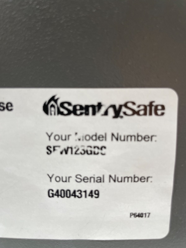 Photo 3 of MISSING KEY AND LOCKED
Sentry Fire-Safe Electronic Lock Business Safes, Grey