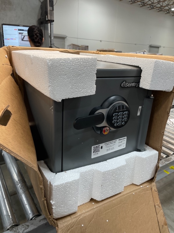 Photo 1 of MISSING KEY AND LOCKED
Sentry Fire-Safe Electronic Lock Business Safes, Grey