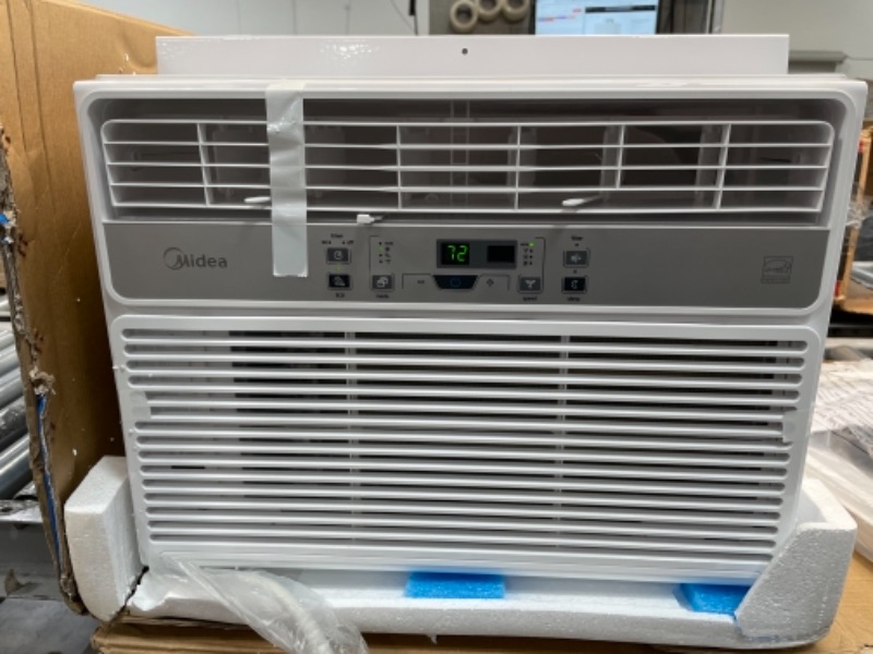 Photo 4 of MIDEA 10,000 BTU EasyCool Window Air Conditioner, Fan-Cools, Circulates, and Dehumidifies Up to 450 Square Feet, Has A Reusable Filter, and Includes an LCD Remote Control, 10000, White
