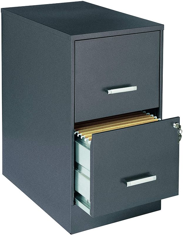 Photo 1 of Lorell SOHO 22" 2-Drawer File Cabinet LLR16871,Metallic Charcoal
PREVIOUSLY OPENED, DENTSON FILE CABINET FRAME, MISSING KEY AND HANDLES