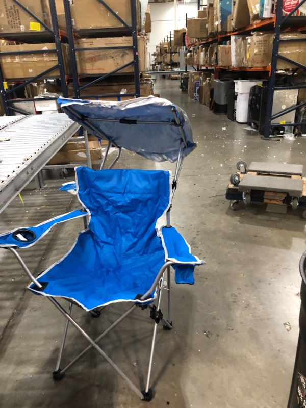 Photo 2 of ALPHA CAMP Camp Chairs with Shade Canopy Chair Folding Camping Recliner Support 350 LBS
**ACTUAL CHAIR IS DIFFERENT FROM STOCK PHOTO**
