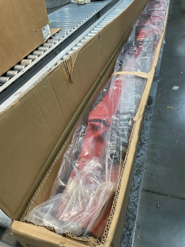 Photo 1 of 11 ft. Aluminum Market Push Tilt and Crank Patio Umbrella in Red Stripe
