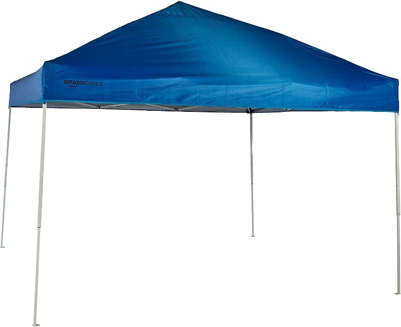 Photo 1 of Amazon Basics Pop-Up Canopy Tent - 10' x 10', Blue
