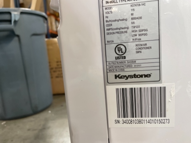 Photo 3 of Keystone 8,000 BTU 115V Through-The-Wall Air Conditioner | Energy Star | Follow Me LCD Remote Control | Dehumidifier | Sleep Mode | 24H Timer | AC for Rooms up to 350 Sq. Ft. | KSTAT08-1C
