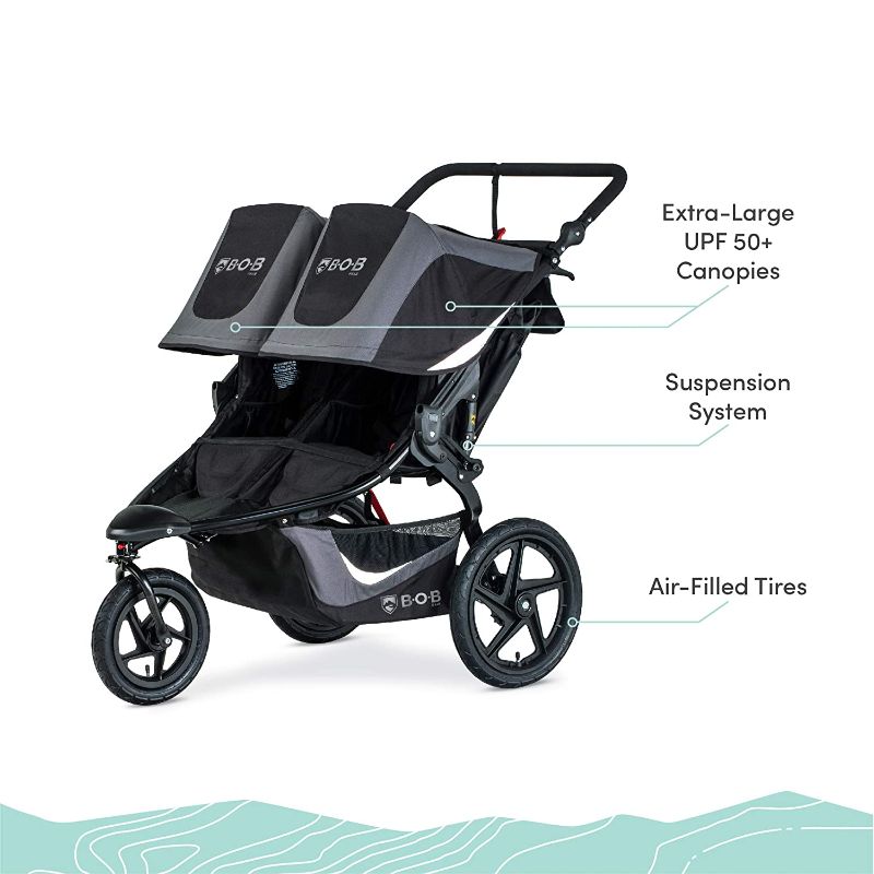 Photo 1 of BOB Gear Revolution Flex 3.0 Duallie Double Jogging Stroller, Graphite Black
