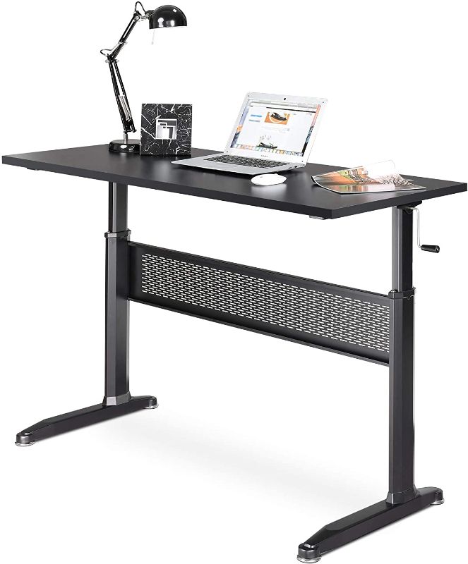 Photo 4 of DEVAISE Adjustable Height Standing Desk, 47 inch Sit Stand Up Desk Workstation with Crank Handle for Office Home, Black
PREVIOUSLY OPENED