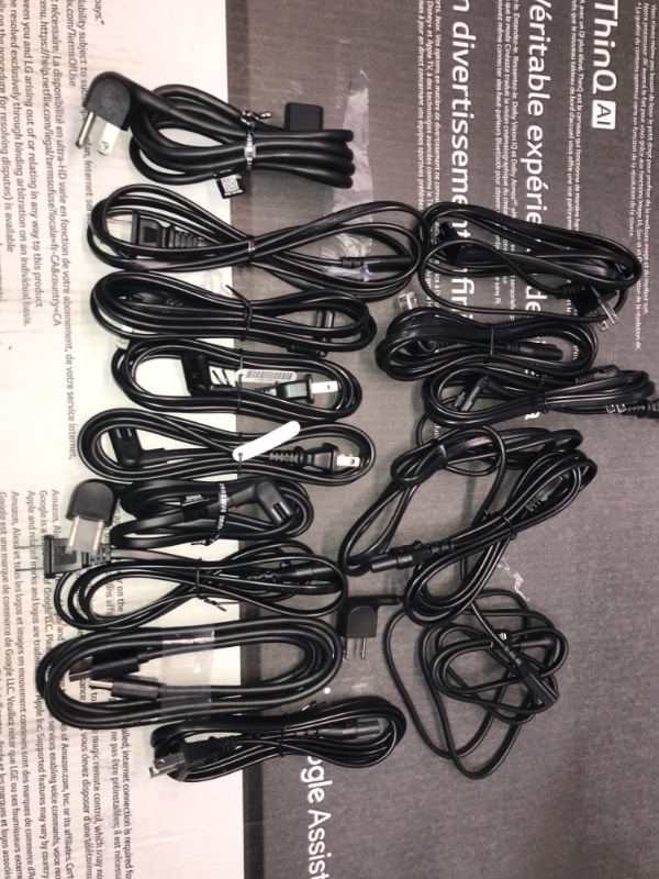 Photo 2 of SOLD AS IS ! BUNDLE OF ASSORTED TV'S AND MONITOR POWER CABLES 