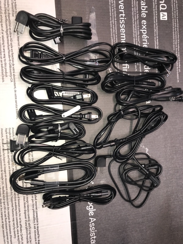 Photo 1 of SOLD AS IS ! BUNDLE OF ASSORTED TV'S AND MONITOR POWER CABLES 