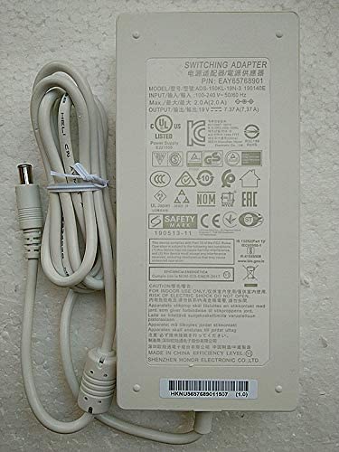 Photo 1 of New AC Adapter Slim White 140W 19V 7.37A ADS-150KL-19N-3 190140E EAY65768901 for LG 32BL95U LG 34GK950G 34GK950F 34GK950F-B 34GK950F 34UM95-PD 34UM95-PE 34UM94-PD 34UC87 34UC87M + Black Cord
