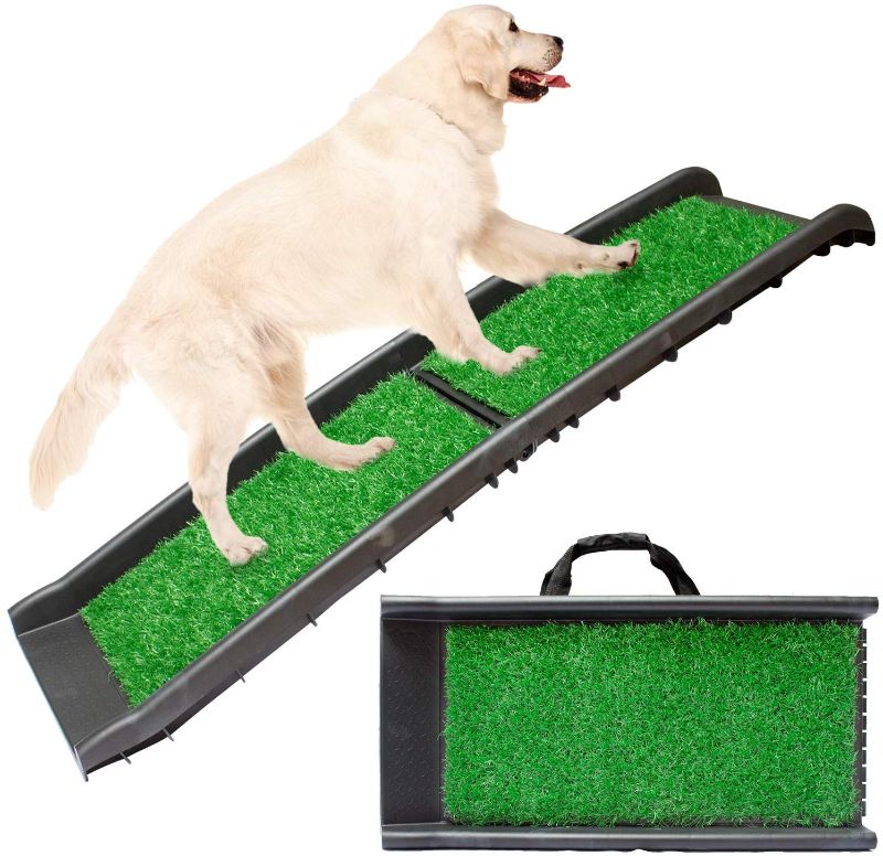 Photo 1 of Downtown Pet Supply Foldable Lightweight Pet Travel Ramp with Carry Handles for Dogs and Cats, Perfect for Cars, Vans, SUVs, Trucks, Automobiles