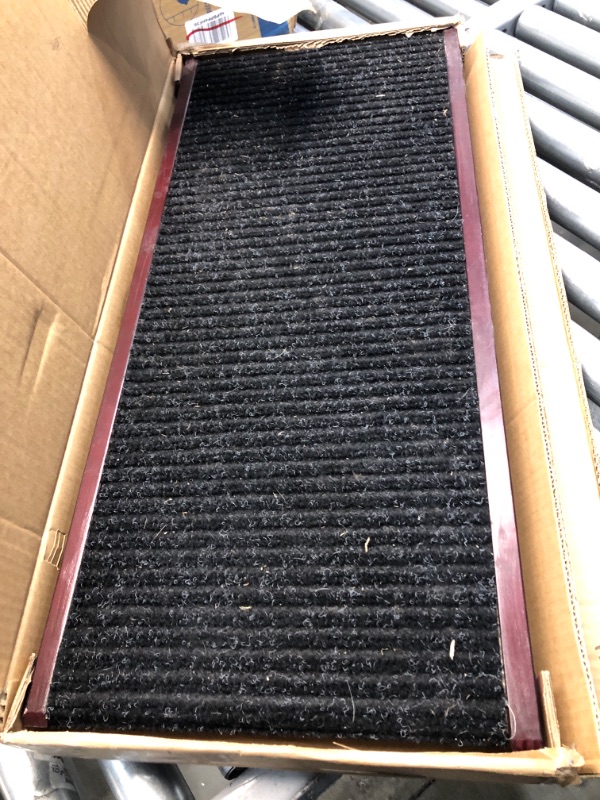 Photo 1 of  Tall Adjustable Pet Ramp - Small Dogs Only - Decorative Wooden Folding Dog Ramp for Couch Bed Car - Soft Paw Friendly Grip Carpet