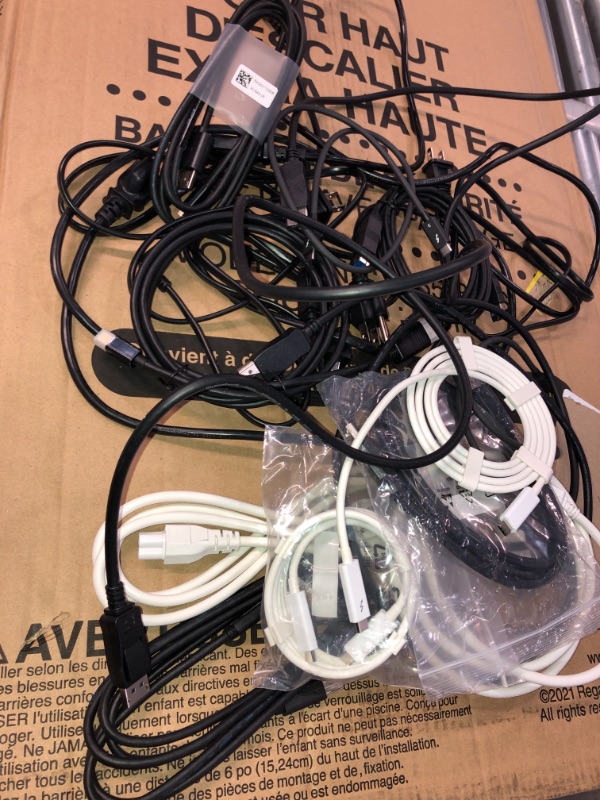 Photo 1 of SOLD AS IS !! BUNDLE OF ASSORTED TV'S AND MONITORS POWER CORD CABLES 