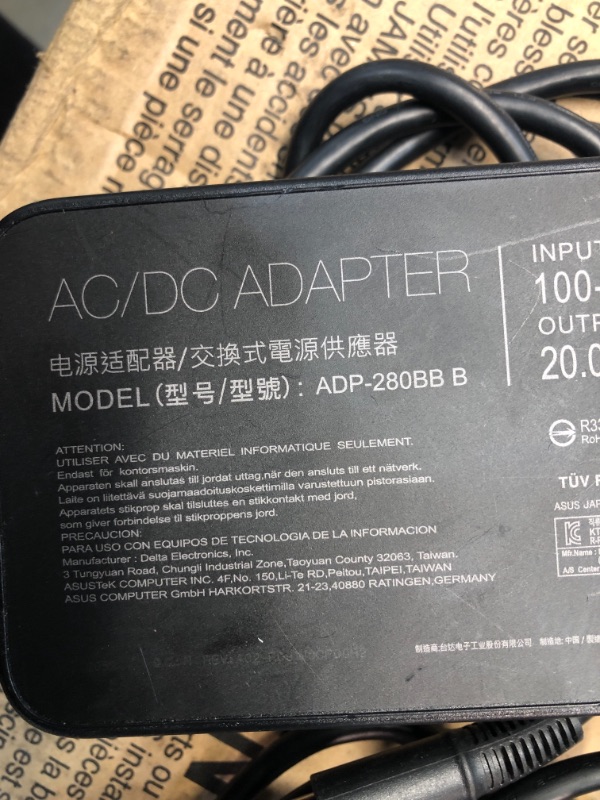 Photo 3 of Original ASUS 280W 20V 14A AC/DC Adapter for ASUS ROG G703GX-EV017FR,ADP-280BB B
