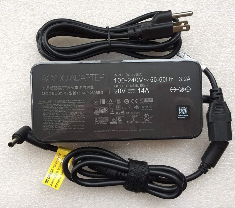 Photo 1 of Original ASUS 280W 20V 14A AC/DC Adapter for ASUS ROG G703GX-EV017FR,ADP-280BB B
