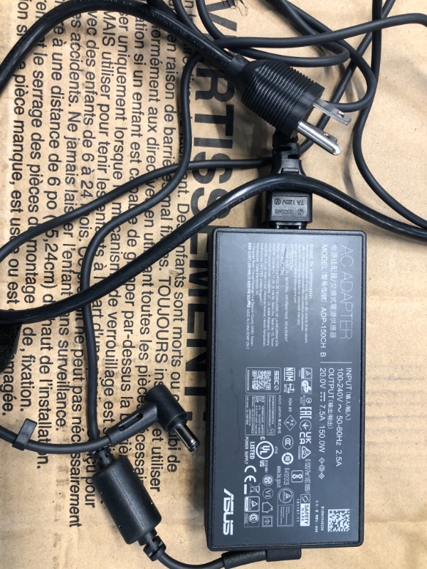 Photo 2 of ASUS 20V 7.5A 150W AC Adapter Charger Replacement fit for Asus ADP-150CH B ADP-150CH BB A18-150P1A 0A001-00081500 0A001-00081600 ROG Strix Scar III G531GD G531GT ROG Strix G731GT ROG Strix G GL531GT