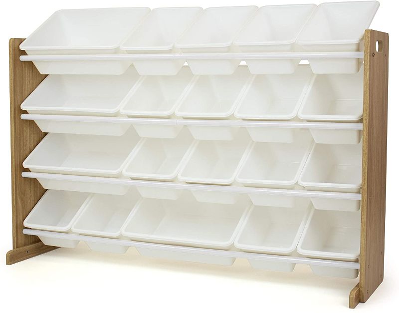 Photo 1 of Humble Crew Toy Organizer with 20 Storage Bins, Natural/White
