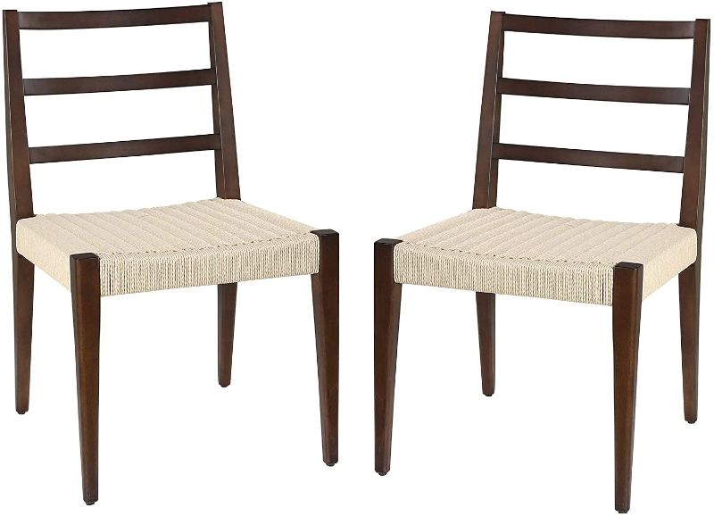 Photo 1 of Amazon Brand – Stone & Beam Scarlett Dining Chair, Set of 2, 18.9"W, Beech Wood, Brown
