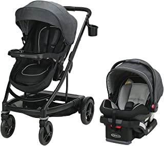 Photo 1 of Graco Uno2Duo Travel System | Includes UNO2DUO Stroller and SnugRide SnugLock35 Infant Car Seat, Goes from Single to Double Stroller, Reece
