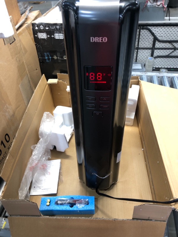 Photo 2 of Dreo Radiator Heater, 2021 Upgrade 1500W Electric Portable Space Oil Filled Heater with Remote Control, 4 Modes, Overheat & Tip-Over Protection, 24h T Size: 26" X 19" X 7.5"