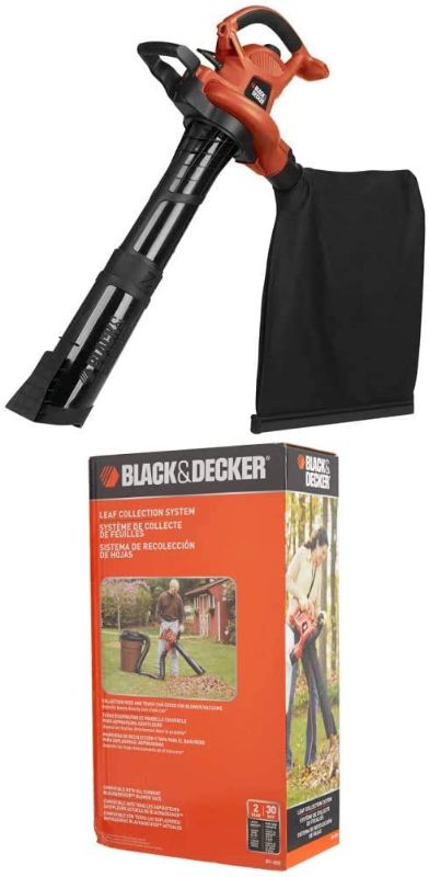Photo 1 of BLACK+DECKER 3-in-1 Electric Leaf Blower with Blower/Vacuum Leaf Collection System (BV6600 & BV-006L)
