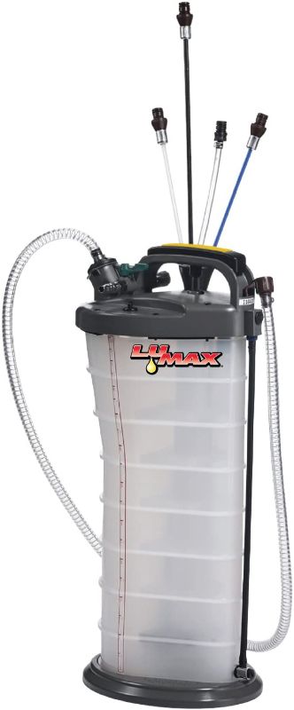 Photo 1 of Lumax LX-1314 Gold/Silver Manual/Pneumatic 2-in-1 Fluid Extractor (2.6G 10L Capacity). Suitable for Brake Fluid, Engine Oil, Gear Oil, Transmission Fluid, Water, etc.
