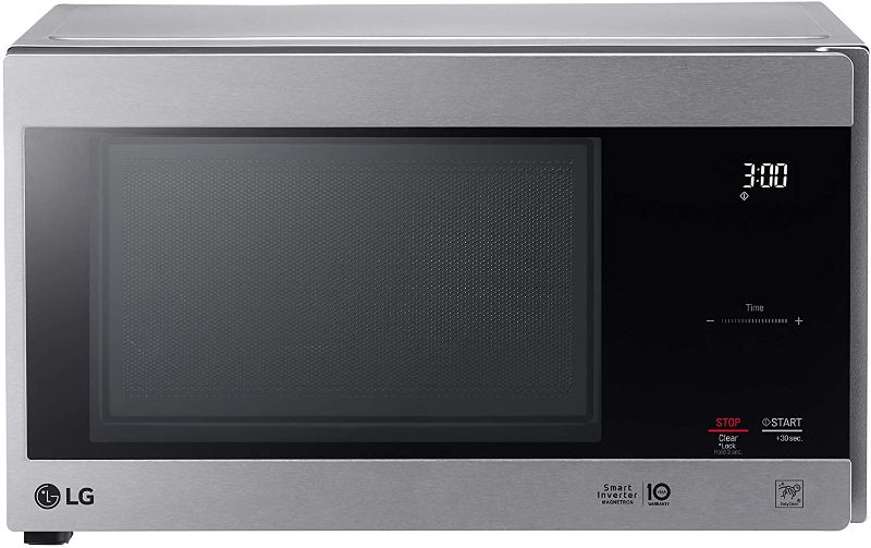 Photo 1 of LG LMC0975ASZ 0.9 CF Countertop Microwave, Smart Inverter, Easy-Clean Interior with Hexagonal Ring, Stainless Steel

