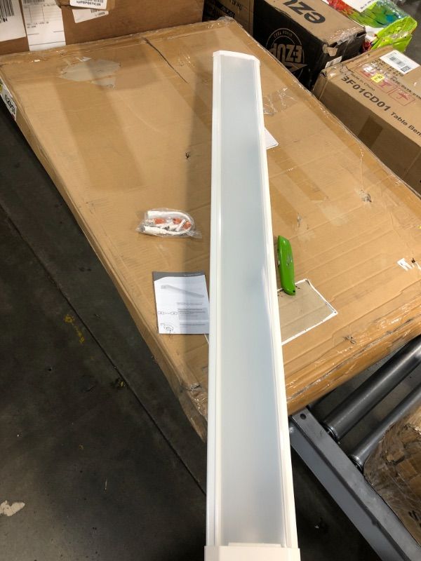Photo 1 of Sunco Lighting LED Wraparound Light Fixture 4FT, Garage Ceiling Lights for Workshop, Linkable, 300W Equivalent 40W, 3500 LM, 5000K Daylight, Integrated LED, Hardwired Surface Mount, ETL
